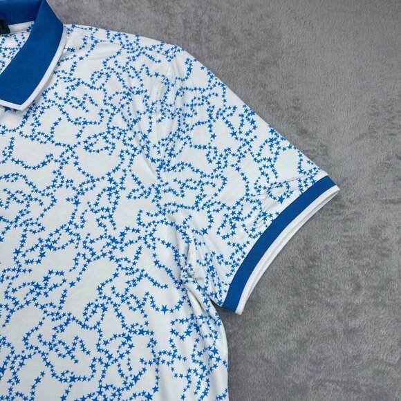 G FORE Golf Polo Shirt Men's Size XL Jersey Star Dust Banded Sleeve Tech Jersey - Picture 4 of 11